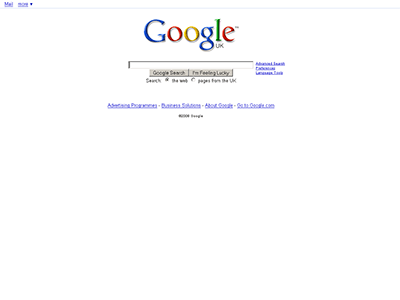 Google front screen